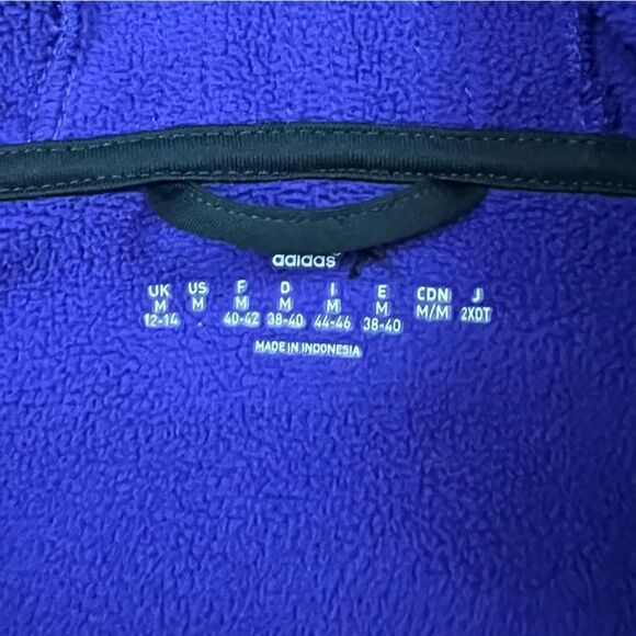 Retro Adidas Fleece Full Zip Hoodie - Picture 2 of 7